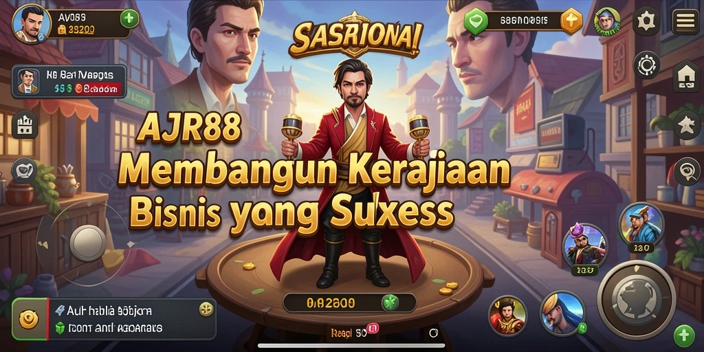 Screenshot gameplay AJR88 menampilkan pengelolaan bisnis yang seru.