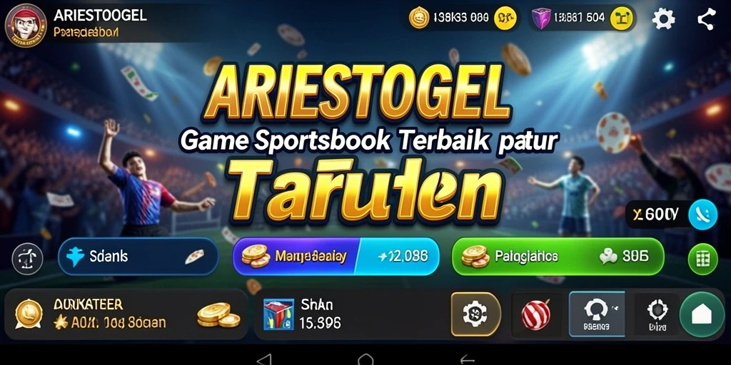 Screenshot ARIESTOGEL menampilkan antarmuka taruhan olahraga yang menarik.