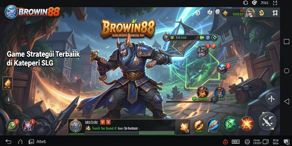Tampilan gameplay seru dan strategis dari BROWIN88