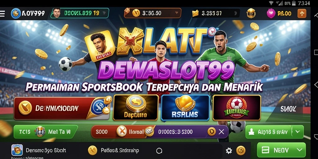 Tangkapan layar gameplay DEWASLOT99 menampilkan taruhan olahraga secara real-time.