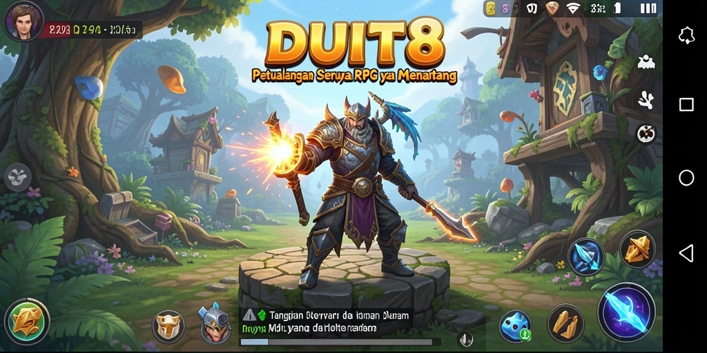 Screenshot gameplay DUIT8 menampilkan aksi seru dalam dunia RPG.