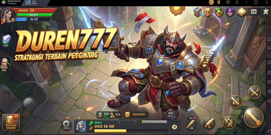 Screenshot DUREN777 menampilkan aksi strategi epik dalam SLG.