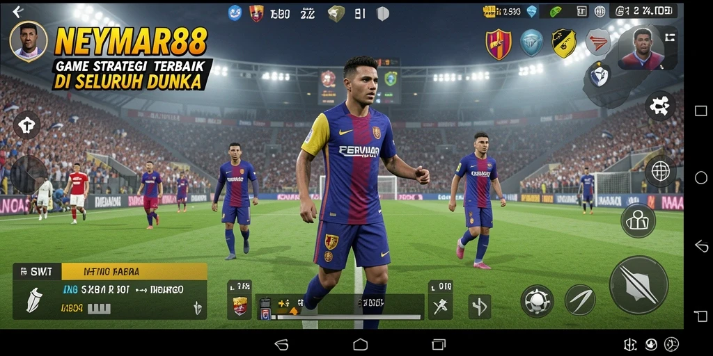 Gameplay menarik dalam NEYMAR88 dengan strategi dan manajemen tim.