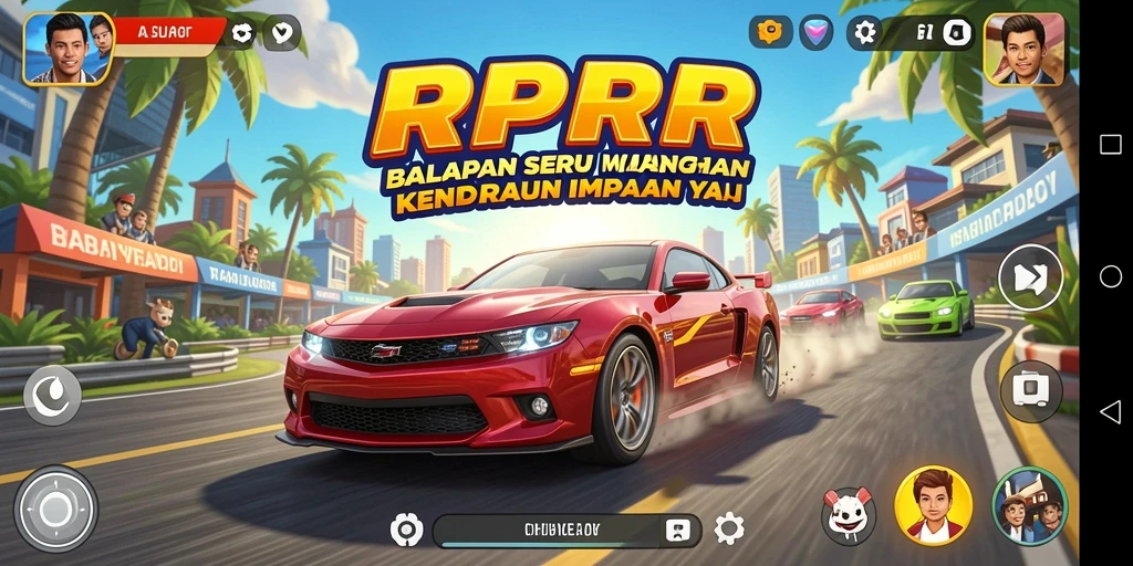 Tangkapan layar RPRR menampilkan aksi balap yang mendebarkan dan grafis yang menakjubkan.