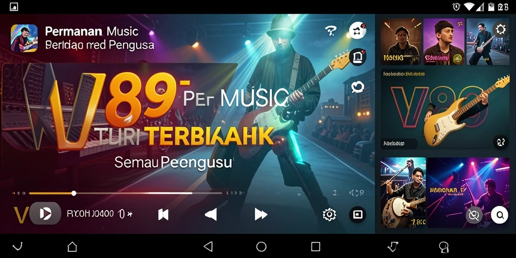 Tampilan screenshot <strong>V89</strong> yang menampilkan gameplay Musik yang menarik.