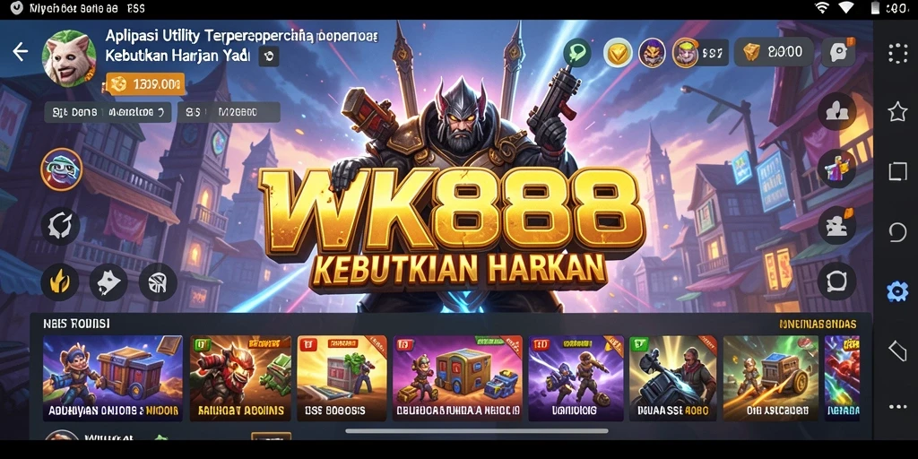 Tampilan antarmuka aplikasi WK888 yang profesional dan bersih.